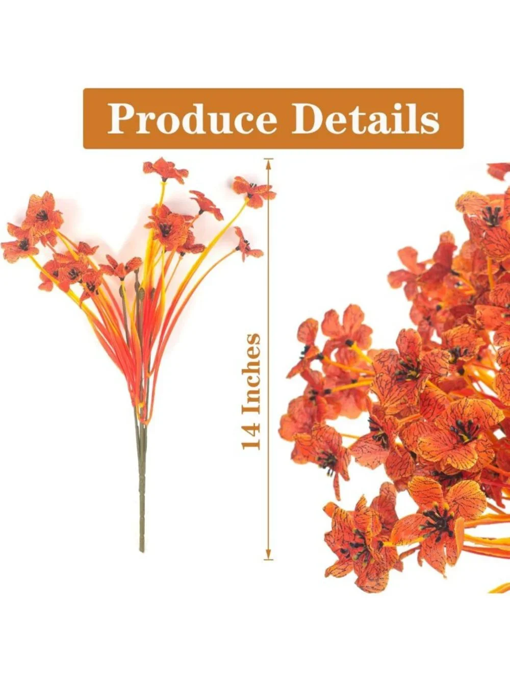 Realistic Artificial Fall Flowers - Weather-Resistant Faux Plants for Outdoor